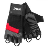 Mănuși Antrenament LiveUp, Model Sport, Negru/Detalii Roșii, Mărime L/XL, Degete Decupate, Oem