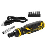 Cumpara ieftin Surubelnita electrica Stanley FatMax 4V FMHT66719-0, baterie reincarcabila de 1.5Ah si cablu USB pentru incarcare usoara, 0.9nm, accesorii