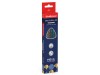 Creioane Grafit Triunghiulare Metalizate HB EK, cu Guma, 12 Bucati/Cutie, Ergonomice, Lemn Selectat