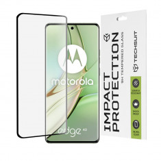 Folie pentru Motorola Edge 40 / Edge (2023), Techsuit 111D Full Cover / Full Glue Glass / 3D Curved Screen, Black