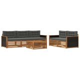 vidaXL Set de canapele de exterior 6 pcs Natural și Antracit 3383015