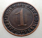B.181 GERMANIA WEIMAR 1 REICHSPFENNIG 1933 F