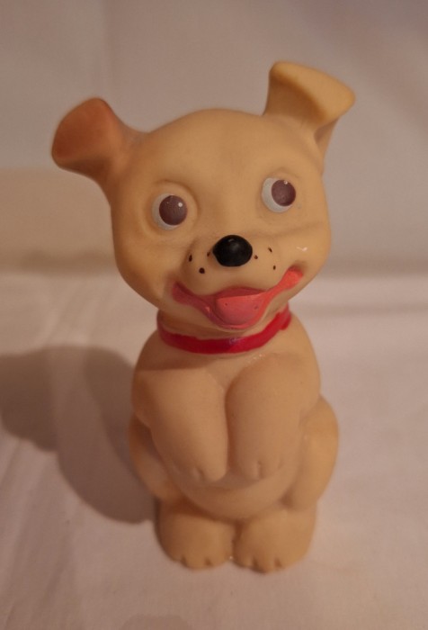 CATEL in doua labute - figurina din cauciuc - Jucarie Aradeanca anii 1970