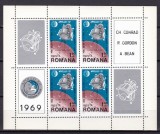 Cumpara ieftin ✅ RO 1969 LP 715 a "Misiunea spatiala Apollo 12 " minicoala bloc de 4 , colita 74 , MNH