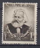 ROMANIA 1953 LP 342 -70 DE ANI DE LA MOARTEA LUI KARL MARX MNH