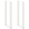 VidaXL Picioare de masă de bar &icirc;n formă de U, 2 buc., alb, 50x(100-101) cm, oțel 4013233