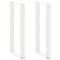 vidaXL Picioare de masă de bar &icirc;n formă de U, 2 buc., alb, 50x(100-101) cm, oțel 4013233