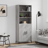 vidaXL Dulap &icirc;nalt, gri sonoma, 69,5x34x180 cm, lemn compozit