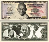 !!! SUA = FANTASY NOTE (TJ6) = MAHATMA GANDHI - 2013 - UNC / SERIA LEGENDE