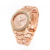 Cumpara ieftin Ceas Dama Geneva Fides Rose Gold, Elegant, Quartz, Analogic, Metalic, 38mm