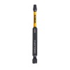 Set 2 biti pentru insurubare de impact, DeWalt Flextorq DT70569T-QZ, profil Torx, T 25, 89 mm