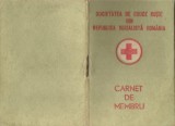 Romania, carnet de membru Societatea de Cruce Rosie din R. S. Romania