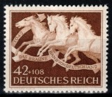 Germania Reich 1942, Mi #815, Cursa "Panglica maro", Munchen, cai calarie, MNH! Cota 10 &euro;!