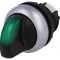 Comutator rotativ 22mm verde 3 poziții