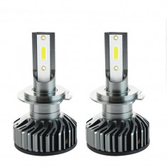 Set 2 LED-uri Auto Techstar&reg; P1, H7, 36w, 4000 Lumeni, 6500K, AUTO, 12-24 Volti, DOB, Canbus, Miez Cupru, Radiator Aluminiu