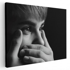 Tablou afis Justin Bieber cantaret 2408 Tablou canvas pe panza CU RAMA 20x30 cm foto