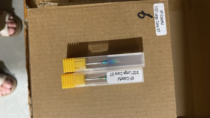 Bit din carbid pentru &icirc;ndepărtarea gelului și ojei semipermanente, XF- Colorful Large Cone ST