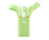 Set Ustensile de bucatarie cu suport Zass Gourmet ZG-KT 02 Verde - NOU