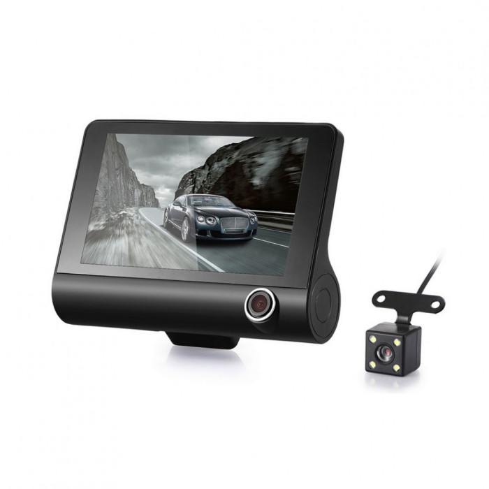 Camera DVR Auto Full HD 1080p, microSD, G-Sensor, TripleX, Camera interior, display 4 inch, neagra