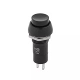 Intrerupator OFF-ON negru prin apasare cu retinere rotund 1A 230VAC PBS 11A