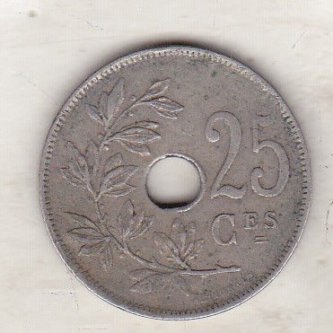 bnk mnd Belgia 25 centimes 1923 foto