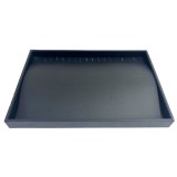 Tav? Prezentare 18 Br???ri/Lanturi | Piele Ecologic? Neagr? | Display Elegant ?i Profesional