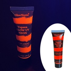 Vopsea glow UV neon rosie, pentru machiaj fata si corp, 25 ml