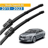 Set Stergatoare Parbriz Skoda Superb B8 2015 - 2023 26 inch / 18 inch (66cm / 46cm), LHD Aerodinamice, Cauciuc Natural