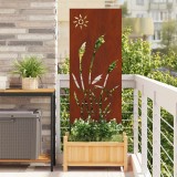 vidaXL Ecran de intimitate pentru grădină Traforaj Ruginit 50 x 140 cm 876279
