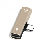 Adaptor USB-C (USB Type C) Tata la Audio 3.5mm Mama Culoare Aur