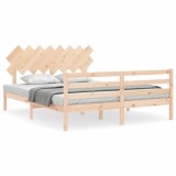 Cumpara ieftin Cadru de pat cu tablie, 160x200 cm, lemn masiv