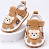 Cumpara ieftin Sandalute maro cu piuitoare - Happy Cute Bear (Marime Disponibila: 6-9 luni