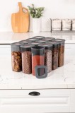 Cumpara ieftin Set 12 cutii de depozitare alimente BNM12 , Antracit