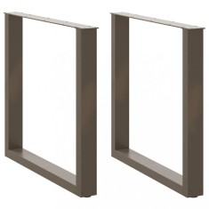 vidaXL Picioare de masă &icirc;n formă de U, 2 buc., oțel natural, 80x(72-73) cm 4013191