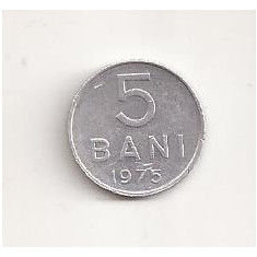 Moneda - Romania 5 bani 1975 , v6