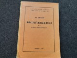 ANALIZA MATEMATICA VOLumul 1 NOTIUNI SI EXERCITII INTRODUCTIVE GH SIRETCHI