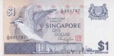 Bancnota Singapore 1 Dolar (1976) - P9 UNC ( vezi descriere )