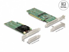 PCI Express la 4 x NVMe M.2 Key M interne LPFF, Delock 90078