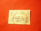 Timbru 1,5Fr albastru deschis 1935 Pachebotul Normandie Franta ,stampilat