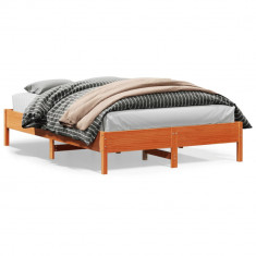 vidaXL Cadru de pat, maro ceruit, 160x200 cm, lemn masiv de pin