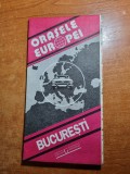 Harta orasului bucuresti - anii &#039;90 - dimensiuni 92/66 cm