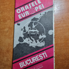 harta orasului bucuresti - anii '90 - dimensiuni 92/66 cm