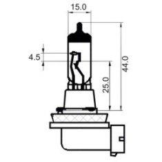 BEC FAR H11 12V 55W PGJ 19-2 WHITE SCT
