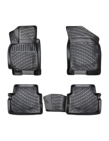 Set covorase auto din cauciuc tip tavita pentru Chevrolet Aveo I 2002-2011