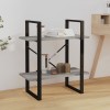 VidaXL Bibliotecă 2 niveluri gri sonoma 60x30x70 cm lemn compozit