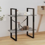 vidaXL Bibliotecă 2 niveluri gri sonoma 60x30x70 cm lemn compozit