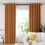 Cumpara ieftin Set draperie din catifea blackout cu inele auriu antic, Madison, 150x220 cm, densitate 700 g/ml, Bronze, 2 buc