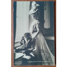 Fotografie tip carte postala, Printesa Eitel Friedrich von Preussen, inceput de secol XX