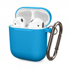 Husa Carcasa Casti Apple AirPods Albastra foto