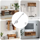 vidaXL Hingă cu suport pentru capac 12 pcs Argintiu 194 x 36 x 18 mm 864845